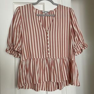 adorable Madewell peplum 🧡🩷🤍